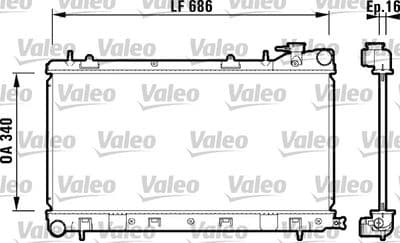 Radiador, refrigeración del motor VALEO 732410