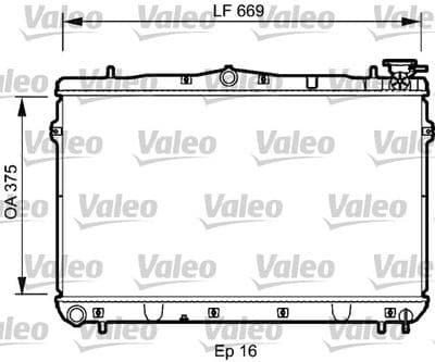 Radiador, refrigeración del motor VALEO 734950