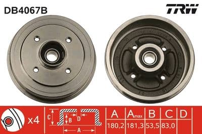 Tambor de freno TRW DB4067B