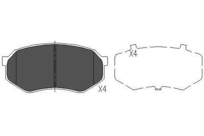 Juego de balatas de freno Kavo Parts KBP-4524