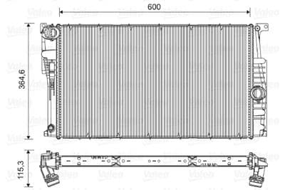 Radiador, refrigeración del motor VALEO 735453