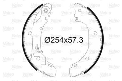 Juego de zapatas de frenos VALEO 564025
