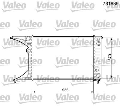 Radiador, refrigeración del motor VALEO 731839