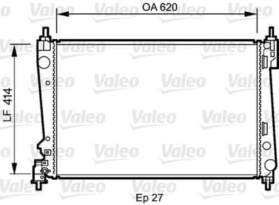 Radiador, refrigeración del motor VALEO 735041