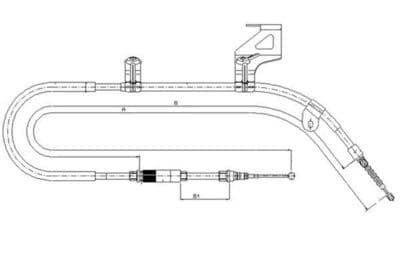 Cable de accionamiento, freno de estacionamiento TEXTAR 44007200