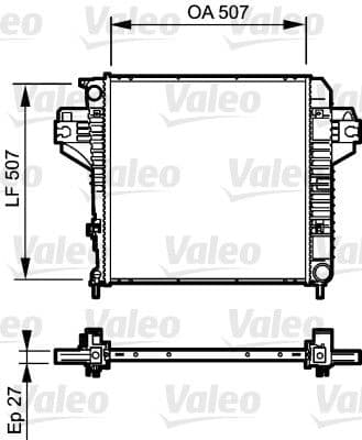 Radiador, refrigeración del motor VALEO 735221