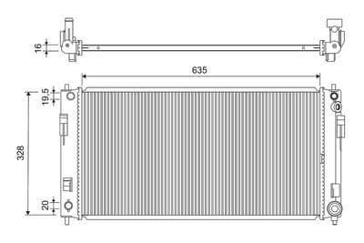 Radiador, refrigeración del motor VALEO 701303
