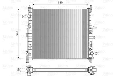 Radiador, refrigeración del motor VALEO 732315