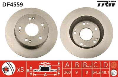 Disco de freno TRW DF4559