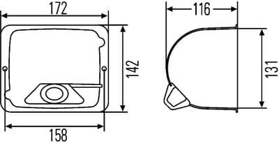 Cuerpo, faro principal HELLA 9BG 127 426-007