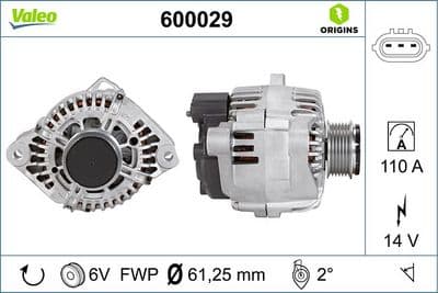 Alternador VALEO 600029