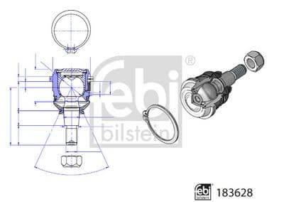 Rótula de suspensión/carga FEBI BILSTEIN 183628