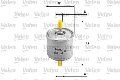 Filtro combustible VALEO 587007