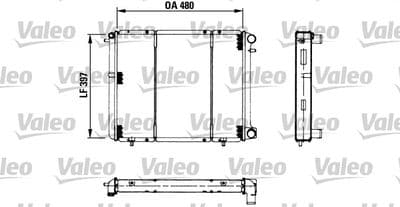 Radiador, refrigeración del motor VALEO 730180