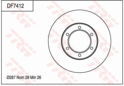 Disco de freno TRW DF7412