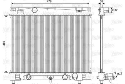 Radiador, refrigeración del motor VALEO 701568