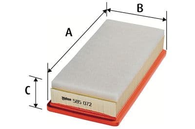 Filtro de aire VALEO 585072