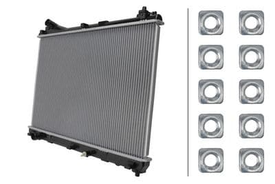 Radiador, refrigeración del motor HELLA 8MK 366 310-701
