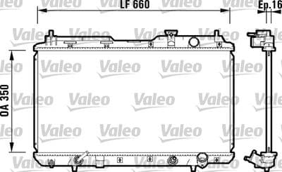 Radiador, refrigeración del motor VALEO 734110