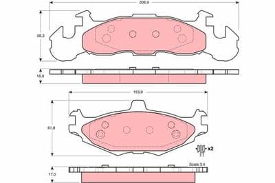 Juego de balatas de freno TRW GDB4003