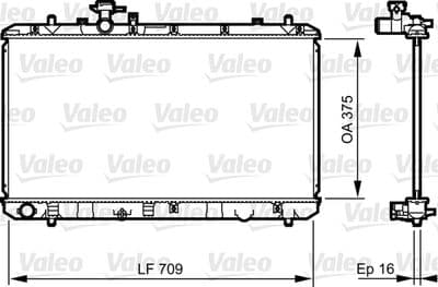 Radiador, refrigeración del motor VALEO 735407