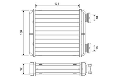 Radiador de calefacción, calefacción interior VALEO 811629
