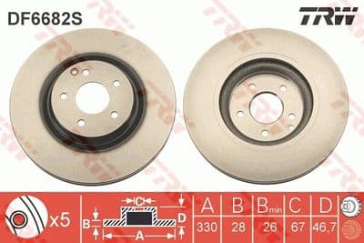 Disco de freno TRW DF6682S