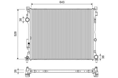 Radiador, refrigeración del motor VALEO 701307