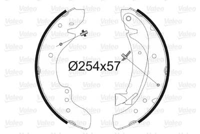 Juego de zapatas de frenos VALEO 562584
