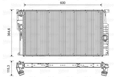 Radiador, refrigeración del motor VALEO 735454