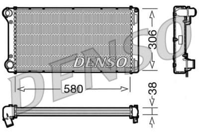Radiador, refrigeración del motor DENSO DRM09098
