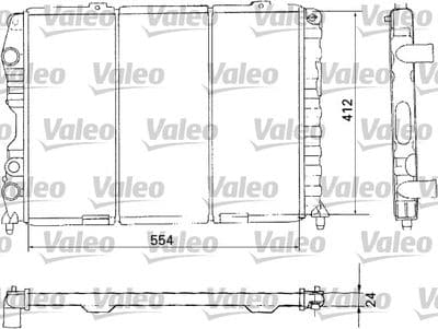 Radiador, refrigeración del motor VALEO 731283