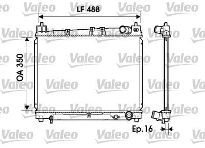 Radiador, refrigeración del motor VALEO 734840