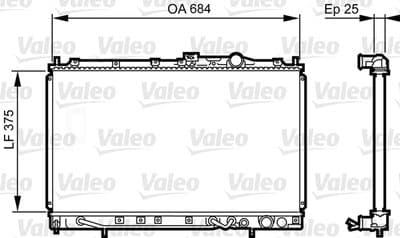Radiador, refrigeración del motor VALEO 731649