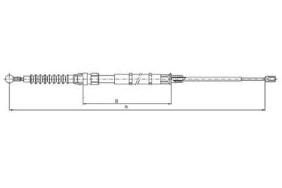 Cable de accionamiento, freno de estacionamiento TEXTAR 44097100
