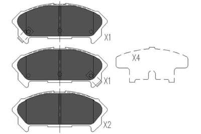 Juego de balatas de freno Kavo Parts KBP-3510