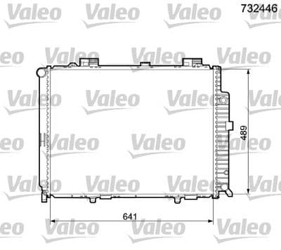 Radiador, refrigeración del motor VALEO 732446