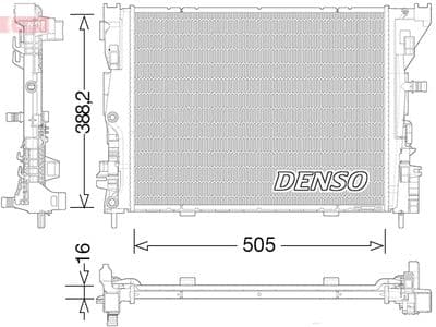 Radiador, refrigeración del motor DENSO DRM23035