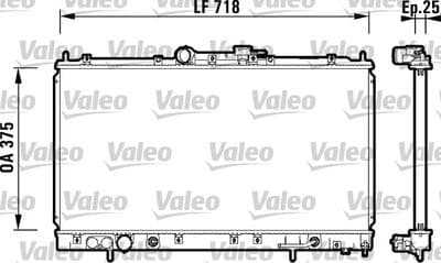 Radiador, refrigeración del motor VALEO 734129