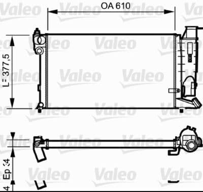 Radiador, refrigeración del motor VALEO 731176