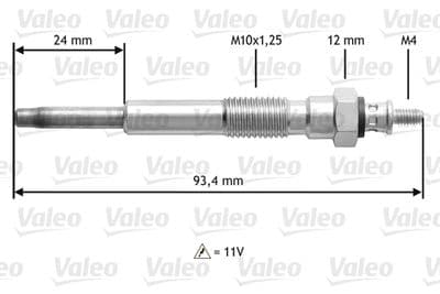 Bujía de precalentamiento VALEO 345207