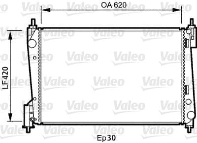 Radiador, refrigeración del motor VALEO 735040