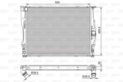 Radiador, refrigeración del motor VALEO 701542