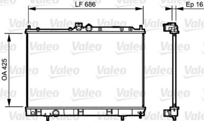 Radiador, refrigeración del motor VALEO 735201
