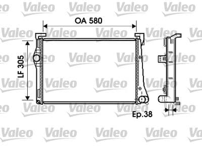 Radiador, refrigeración del motor VALEO 734361