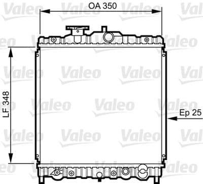 Radiador, refrigeración del motor VALEO 731459