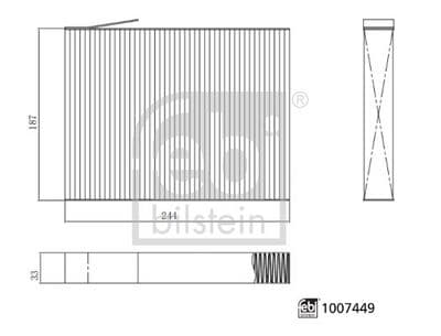 Filtro, aire del interior FEBI BILSTEIN 1007449