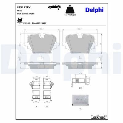 Juego de balatas de freno DELPHI LP5112EV