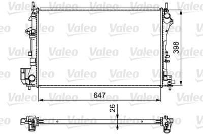 Radiador, refrigeración del motor VALEO 732877