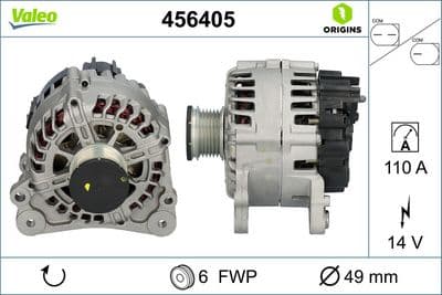 Alternador VALEO 456405